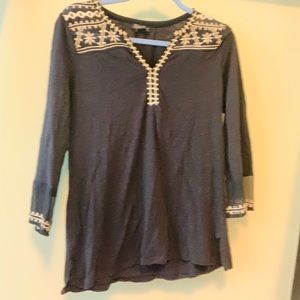 S Lucky Brand Tunic with Gauze detail sleeves